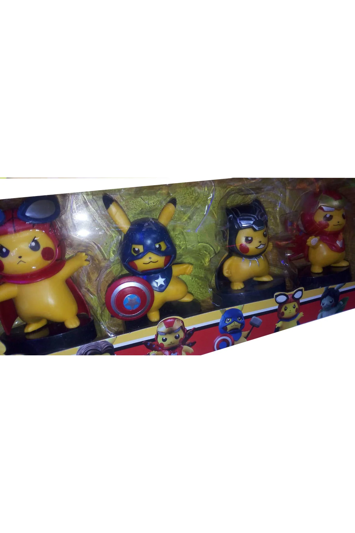 4 Adet pokemon pikaçu figür kutulu pikachu oyuncak