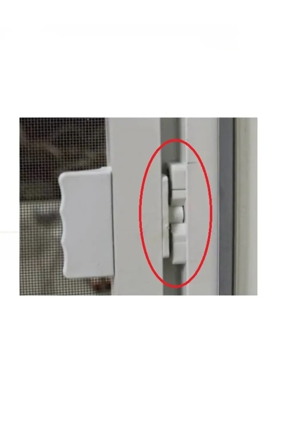 4 Adet Pvc Sineklik Kapı Pencere Çıtçıt Kilit Beyaz