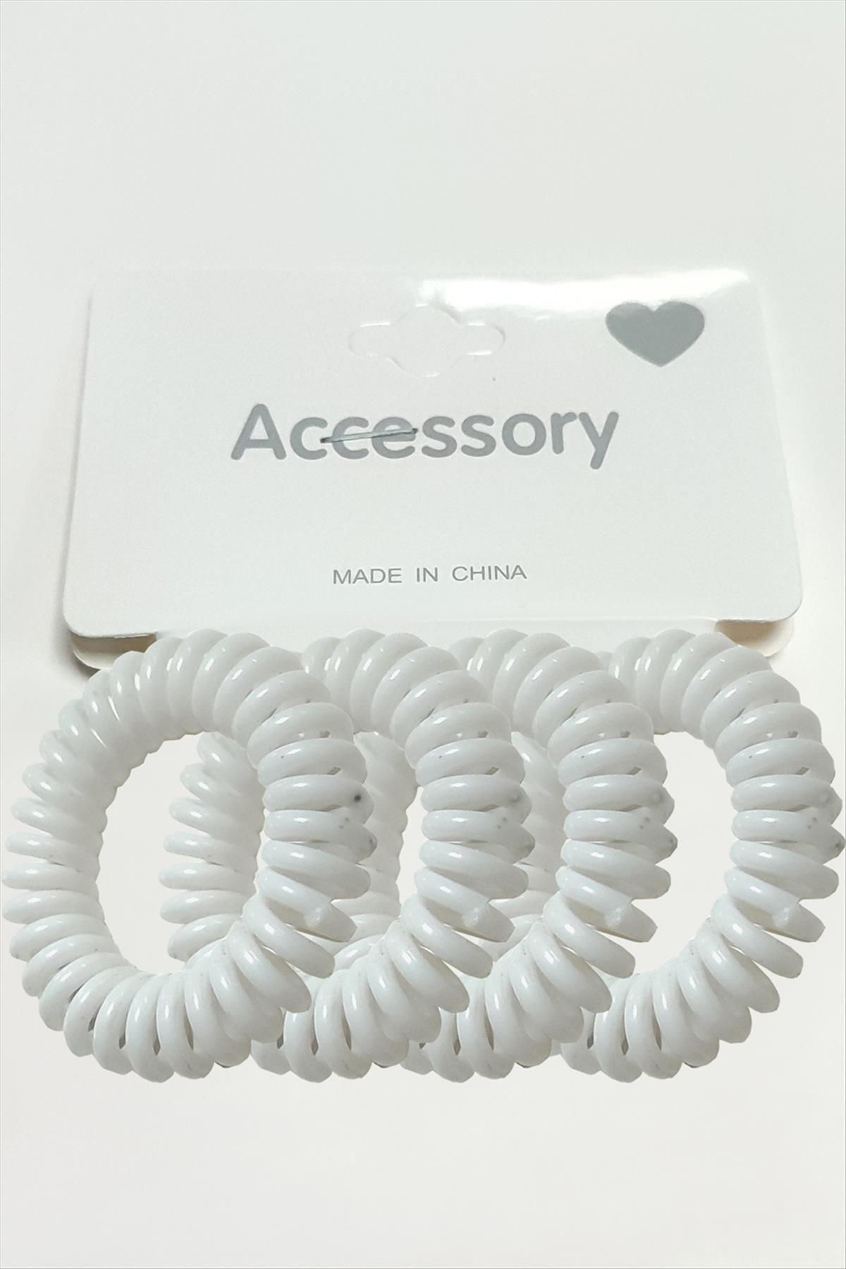 4 Adet Renkli Makarna Lastik Toka 4,5 Cm