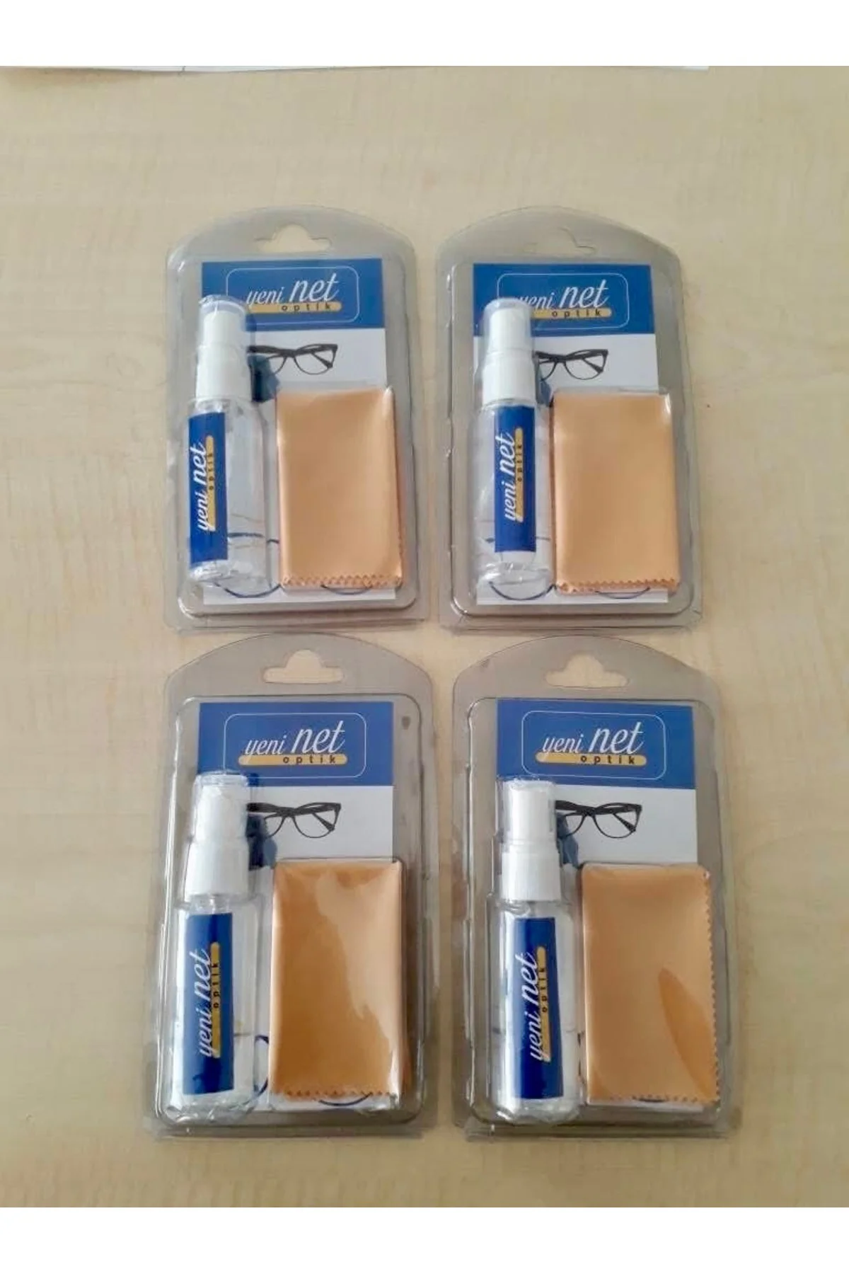 4 Adet Set Optik&güneş Gözlüğü Temizleme 30ml Sprey Mikrofiber Be