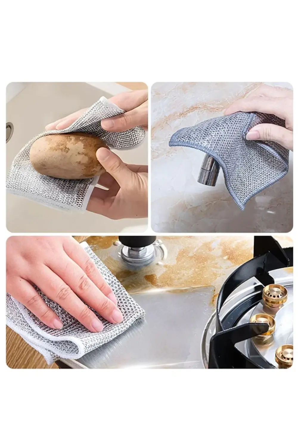 4 Adet Sihirli Temizlik Bulaşık Bezi AXE1-4M1