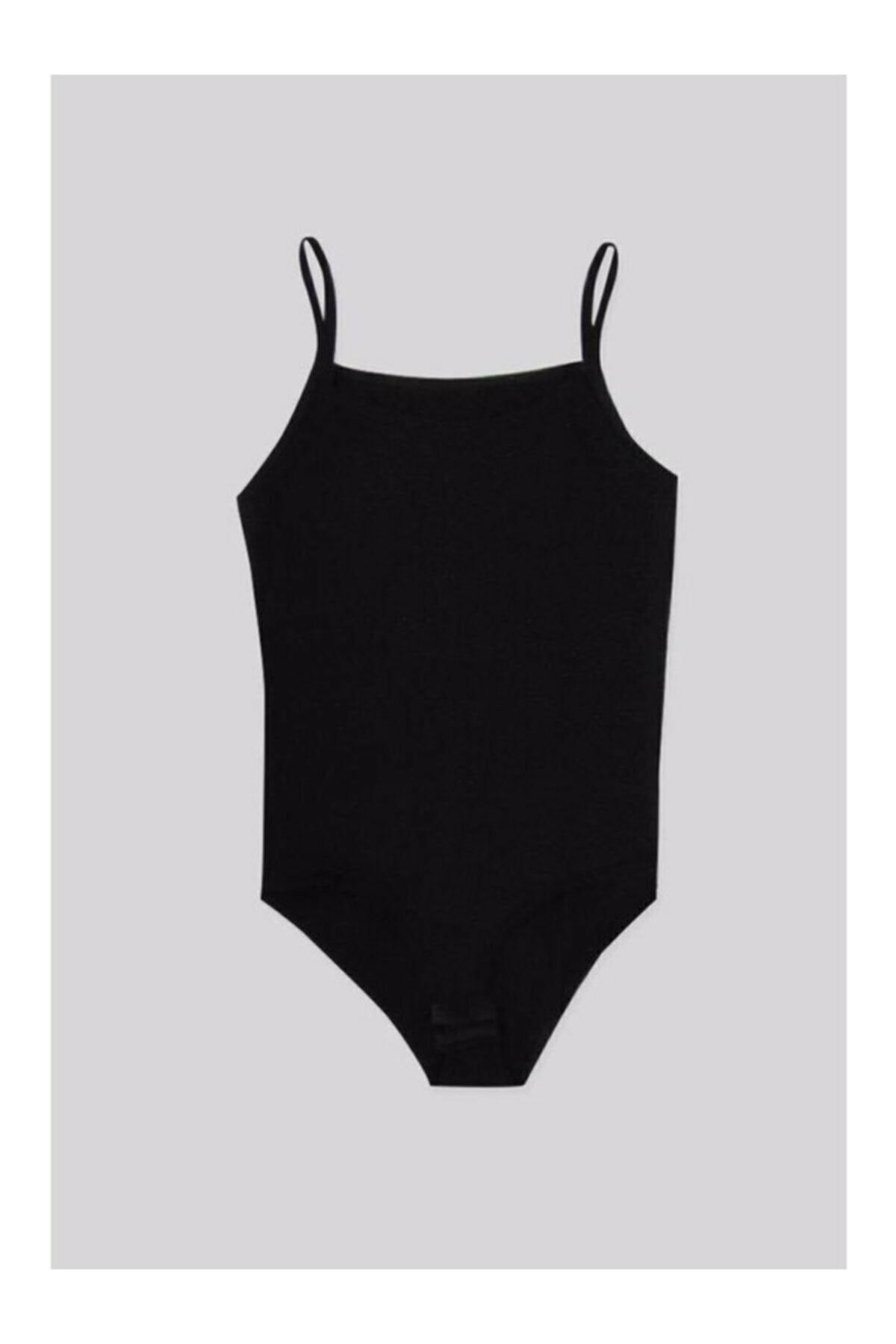 Namaldı 4 Adet Siyah Renk İp Askılı Çocuk Çıtçıtlı Badi