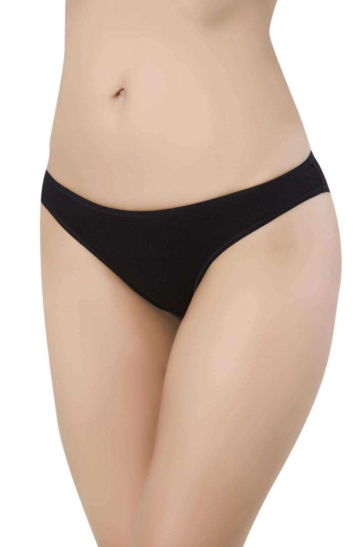 Just Cheap Store 4 Adet Süper Eko Set Likrali Kadin Slip Külot Siyah Gri