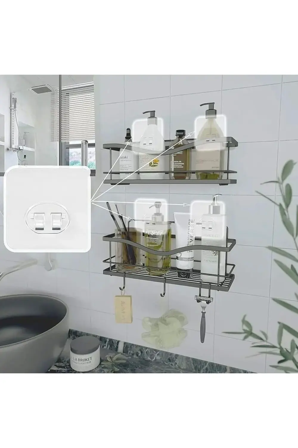 4 Adet Süper Güçlü Çerçeve Askısı Matkap Delme Yok Pin Delgisiz Y