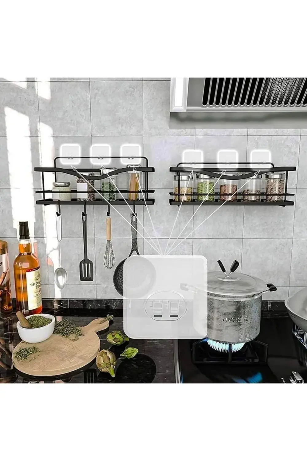 4 Adet Süper Güçlü Çerçeve Askısı Matkap Delme Yok Pin Delgisiz Y