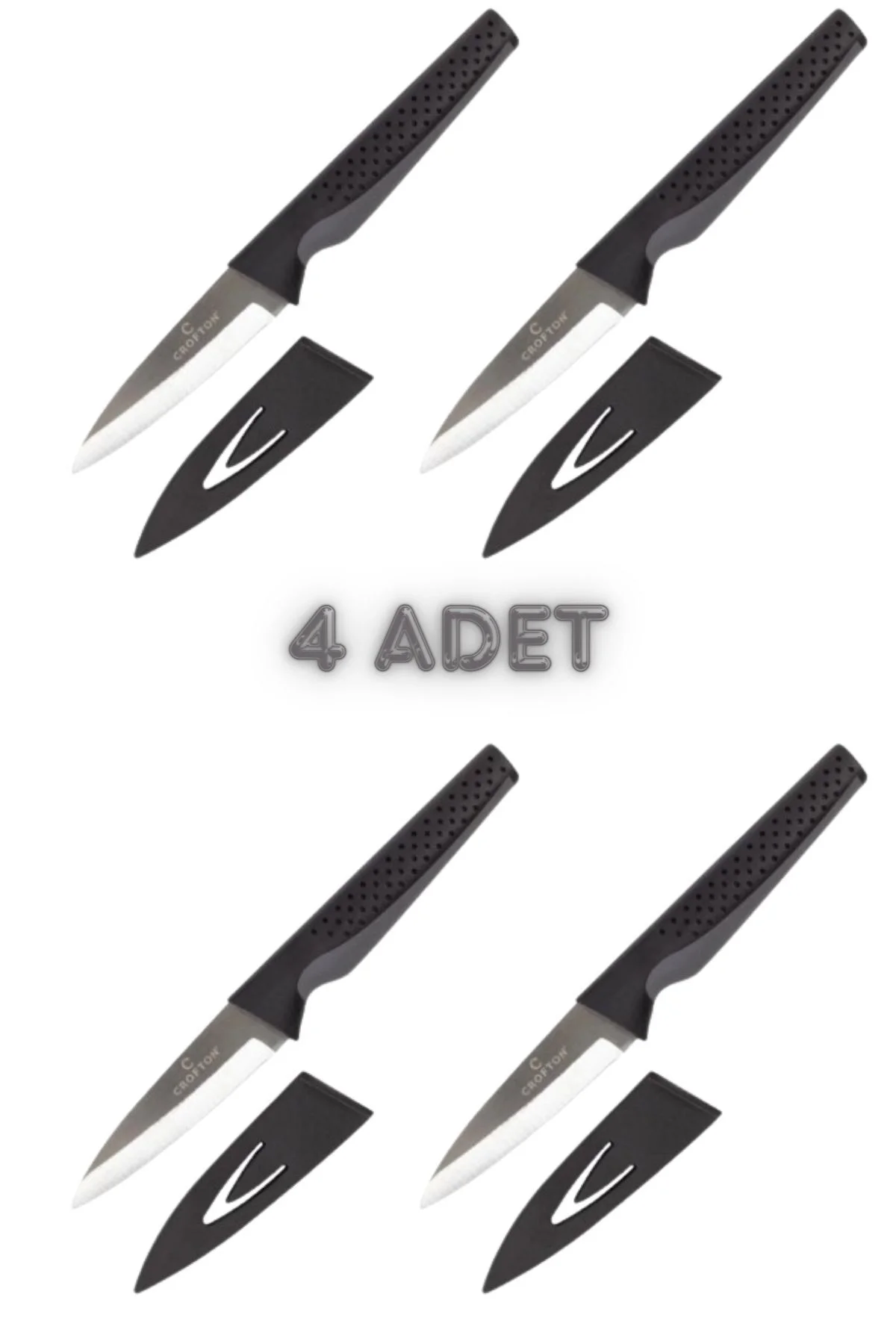 4 Adet Titanyum Crafton Bıçak 20 Cm Pratik Kullanım Çok Amaçlı Titanyum Şef Bıçağı Koruma Kapaklı 4 Adet Titanyum Crafton Bıçak 20 Cm Pratik Kullanım Çok Amaçlı Titanyum Şef Bıçağı Koruma Kapaklı