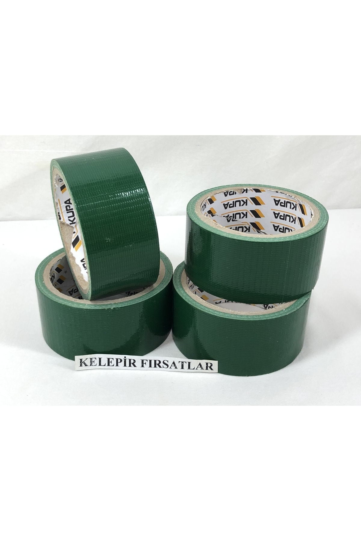 4 Adet Türk Malı 10 Metre Yeşil Renkli Tamir Bandı 48mm Genişlik 