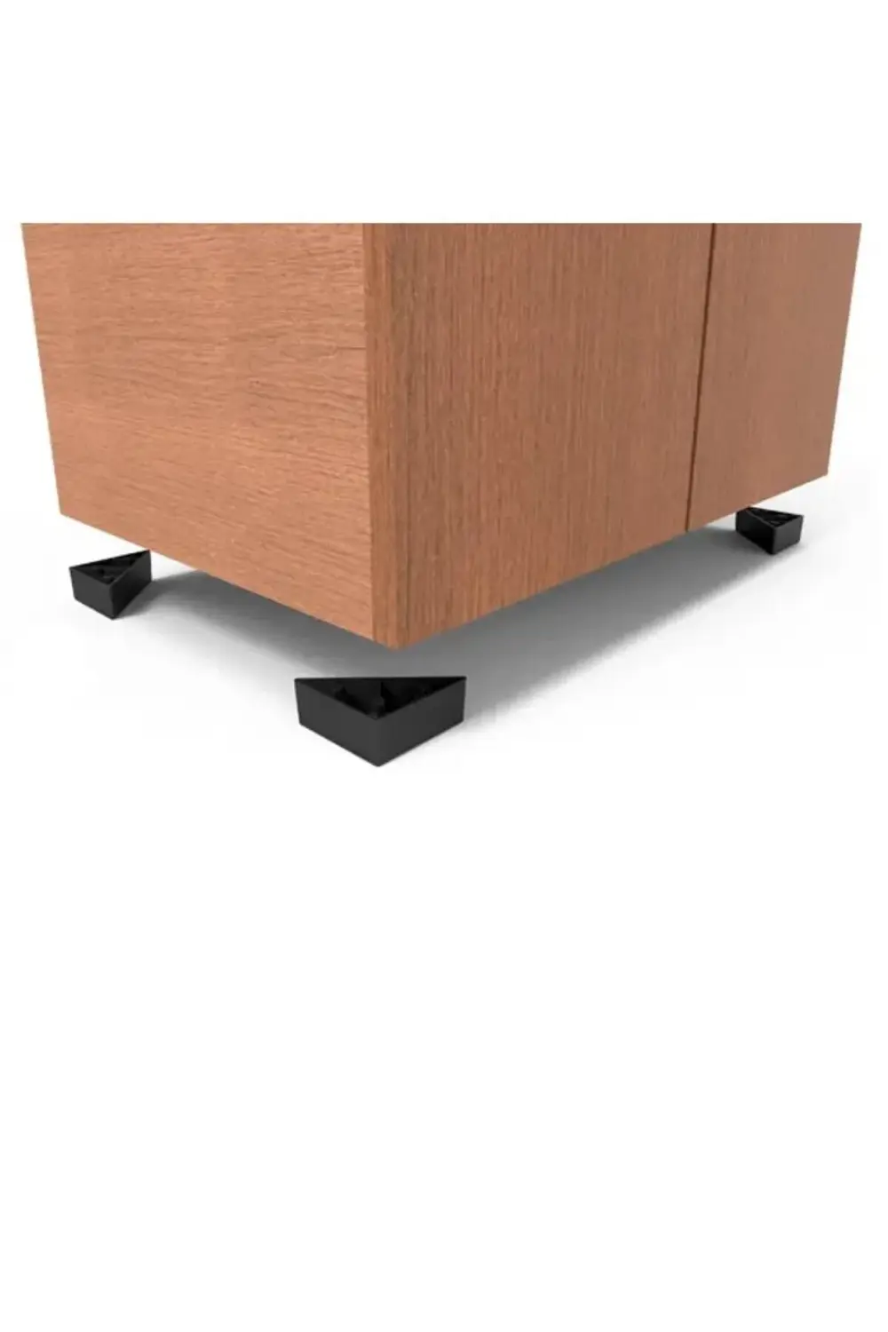 4 Adet Üçgen, Masa, Dolap Piramit Mobilya Ayağı 3 Cm Beyaz
