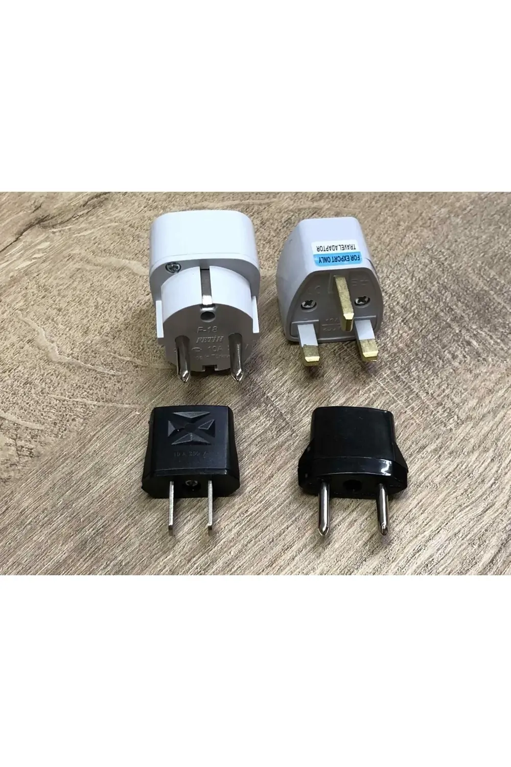 4 Adet Ulusal Elektrik Pirz Dönüştürücü Seti Amerikan Ingiliz Ara
