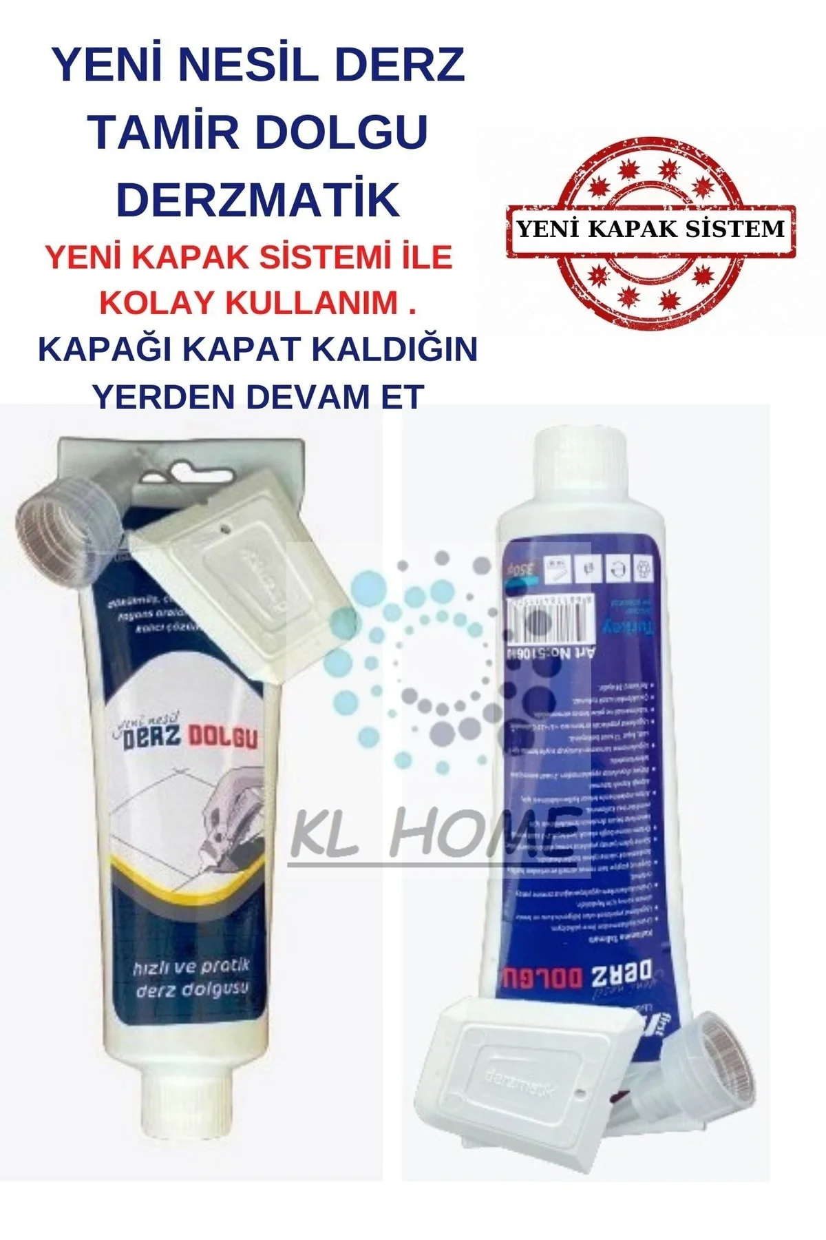 4 Adet Yeni Nesil Büyük Boy Derz Dolgu 350gr Derzmatik Beyaz Renk(raf Ömrü : 3 Yıl )