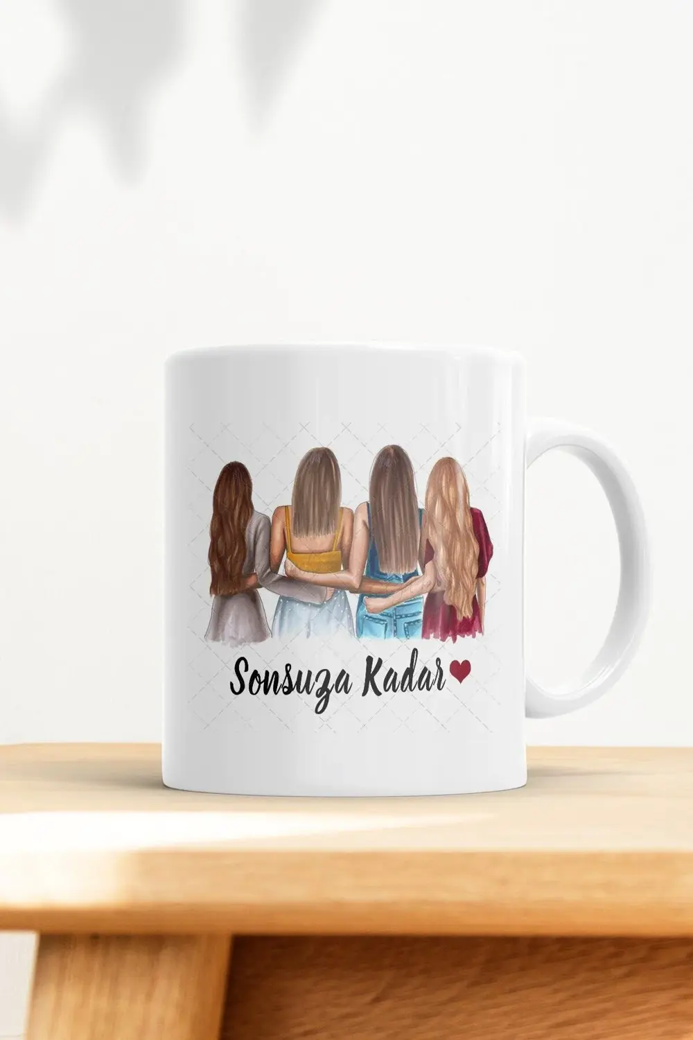 4 Arkadaşa Özel Sonsuza Kadar Kupa Bardak