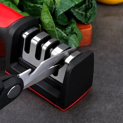4 Aşamalı Kaymaz Tabanlı Hızlı Bıçak Ve Makas Bileme Aracı - Kesk