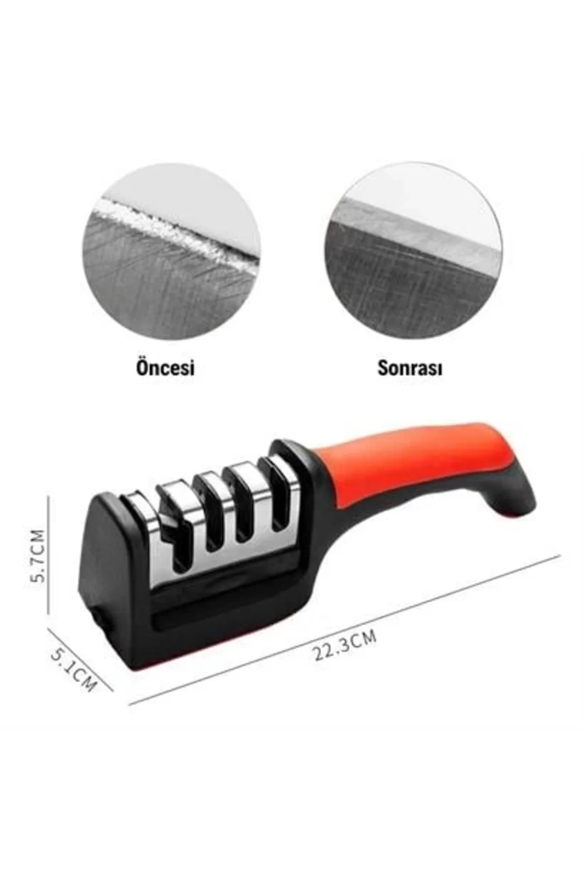 4 Aşamalı Kaymaz Tabanlı Hızlı Bıçak ve Makas Bileme Aracı - Kesk