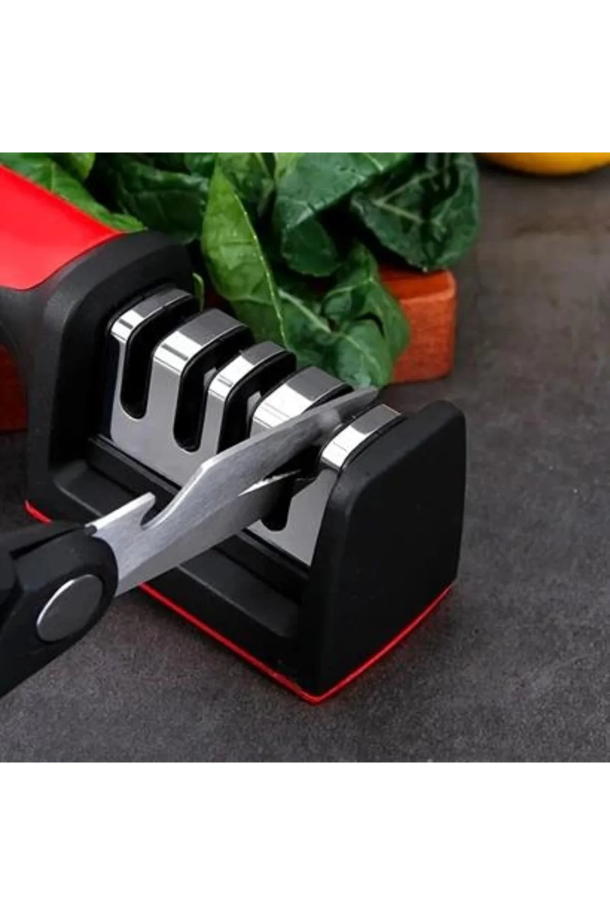 4 Aşamalı Kaymaz Tabanlı Hızlı Bıçak ve Makas Bileme Aracı - Kesk