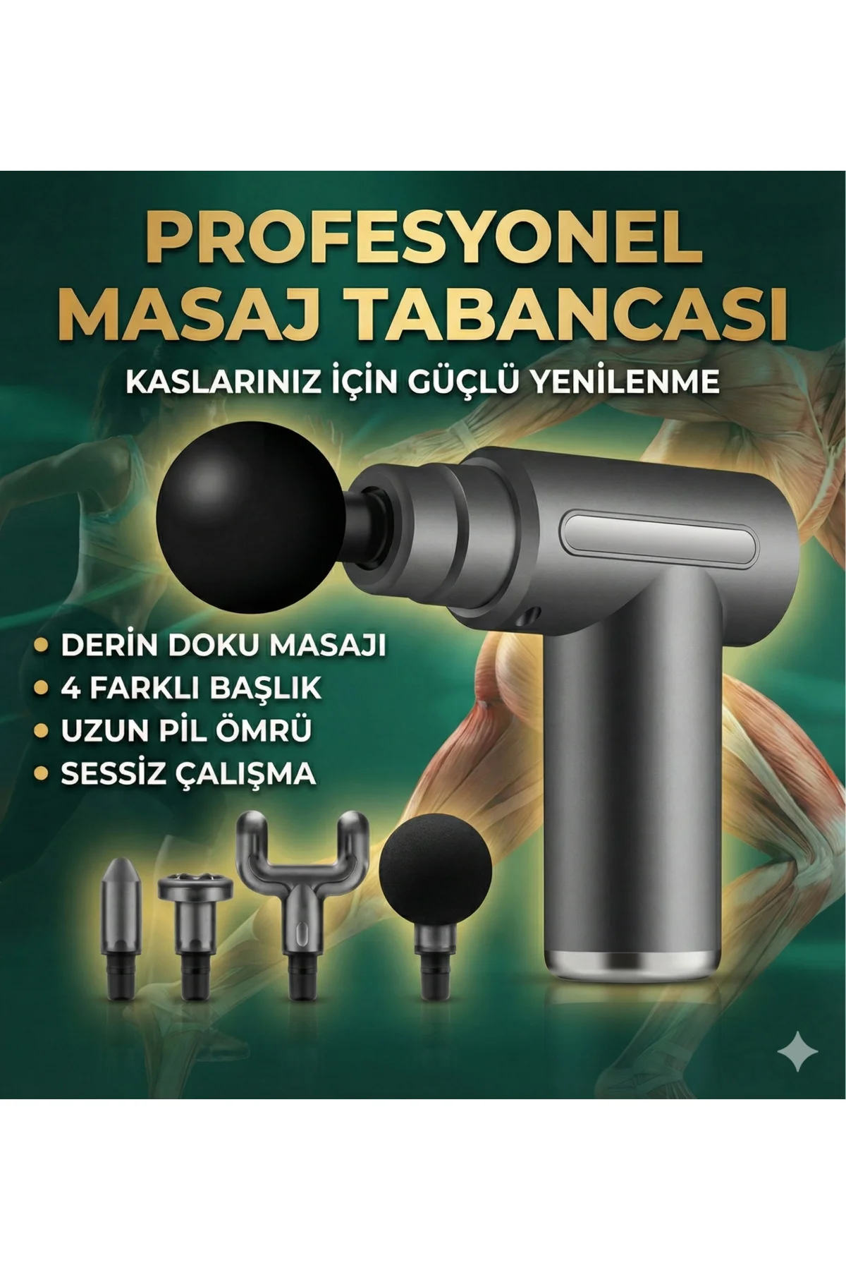 4 Başlıklı 6 Kademeli Titreşimli Şarjlı Mini Masaj Aleti 4 Başlıklı 6 Kademeli Titreşimli Şarjlı Mini Masaj Aleti - Görsel 2