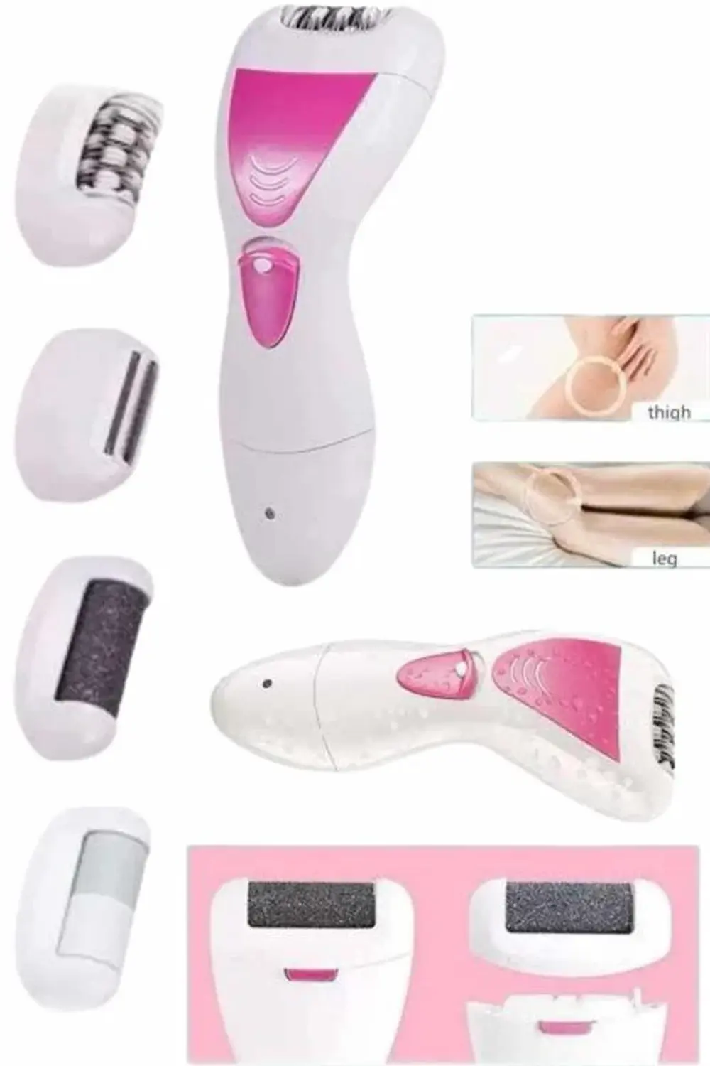 4 Başlıklı Bakım Cihazı Epilatör Tüy Alma Makinesi Topuk Törpüsü