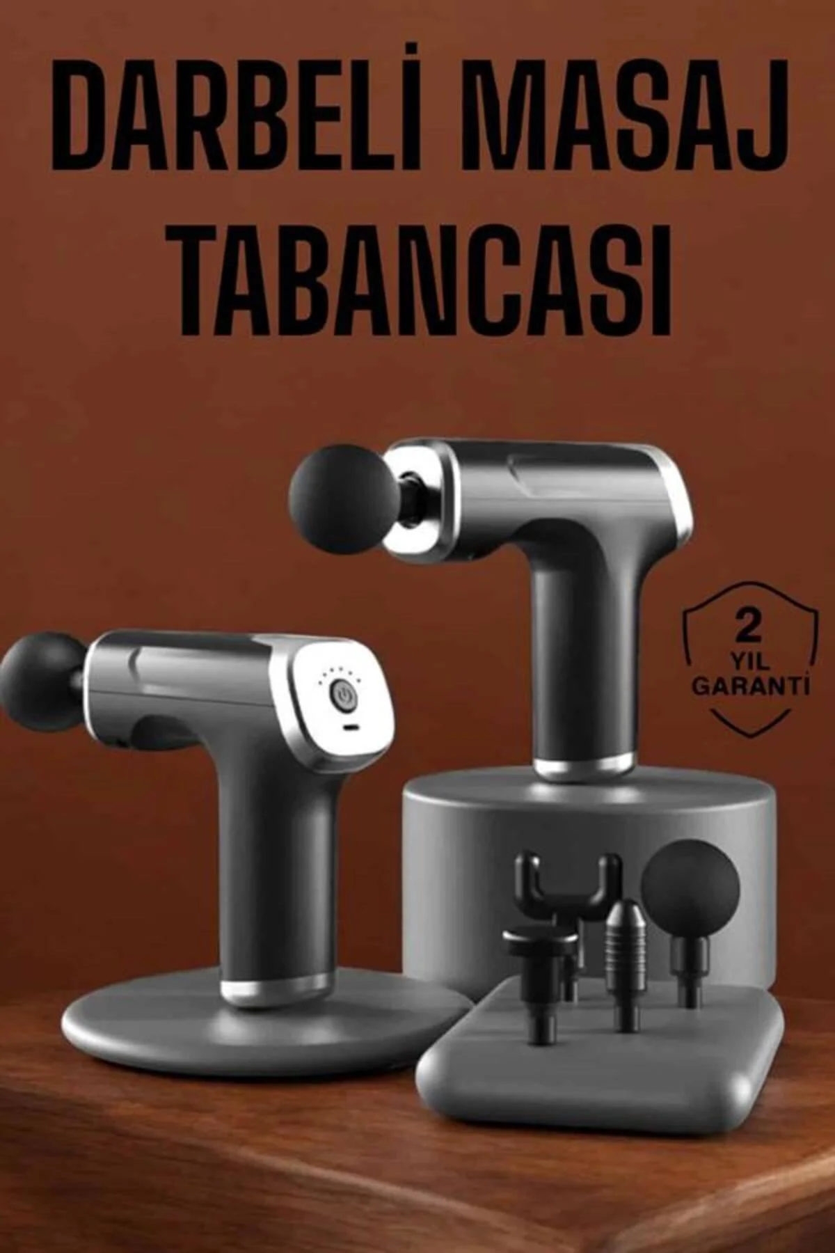 4 Başlıklı Darbeli Şarjlı Masaj Aleti Tabancası Kablosuz - Lisiny