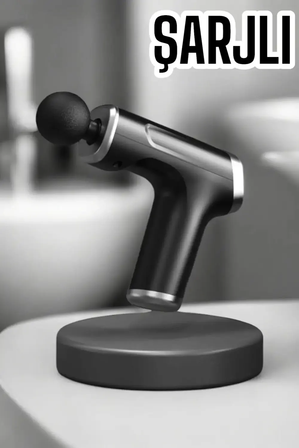 4 Başlıklı Darbeli Şarjlı Masaj Aleti Tabancası Kablosuz