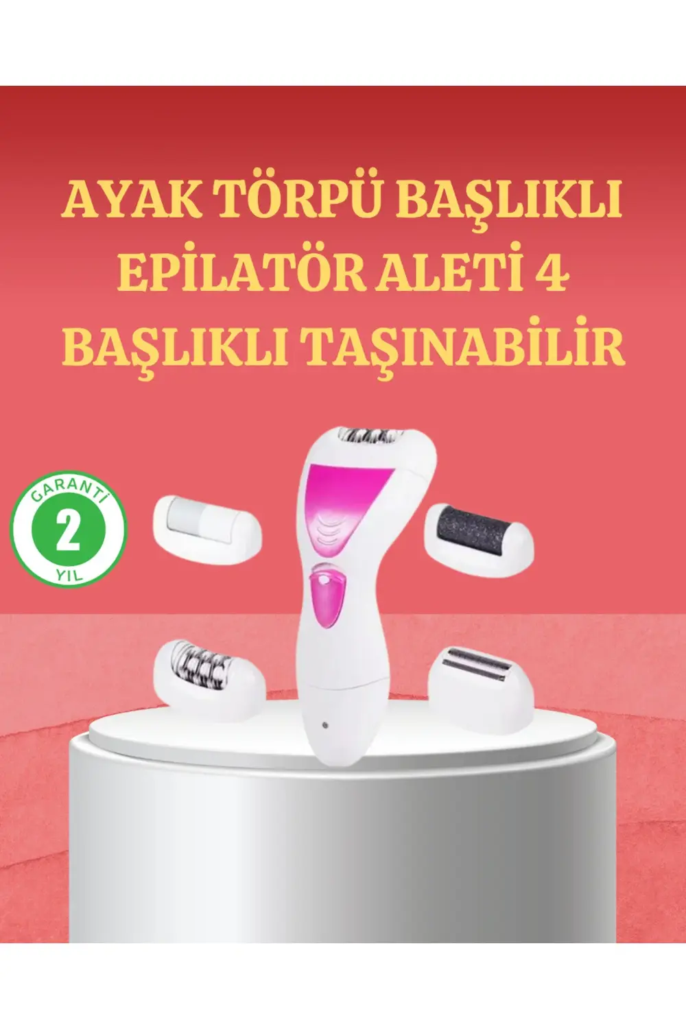 4 Başlıklı Kablosuz Şarjlı Epilasyon Cihazı