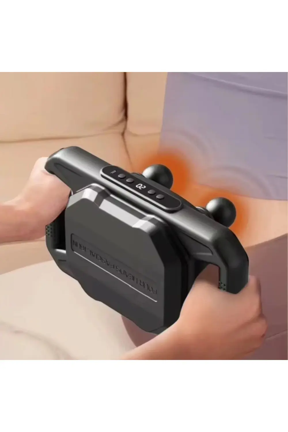 4 Başlıklı Masaj Tabancası – 12W Derin Doku & Giderici, 20 Seviye