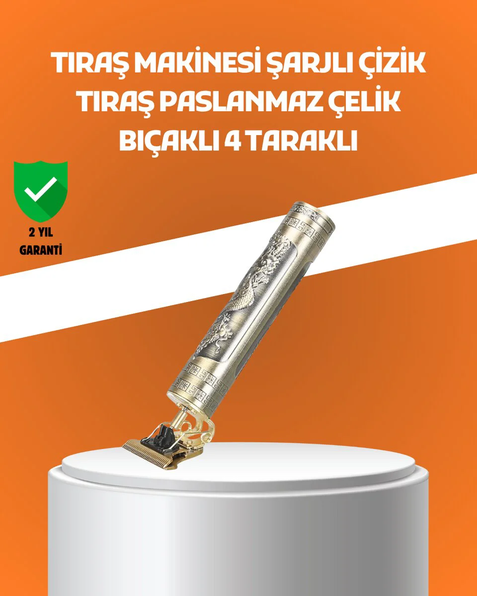 4 Başlıklı Suya Dayanıklı Saç Kesme Makinesi - Salon Kalitesi Titanyum Bıçak ve USB Şarjlı