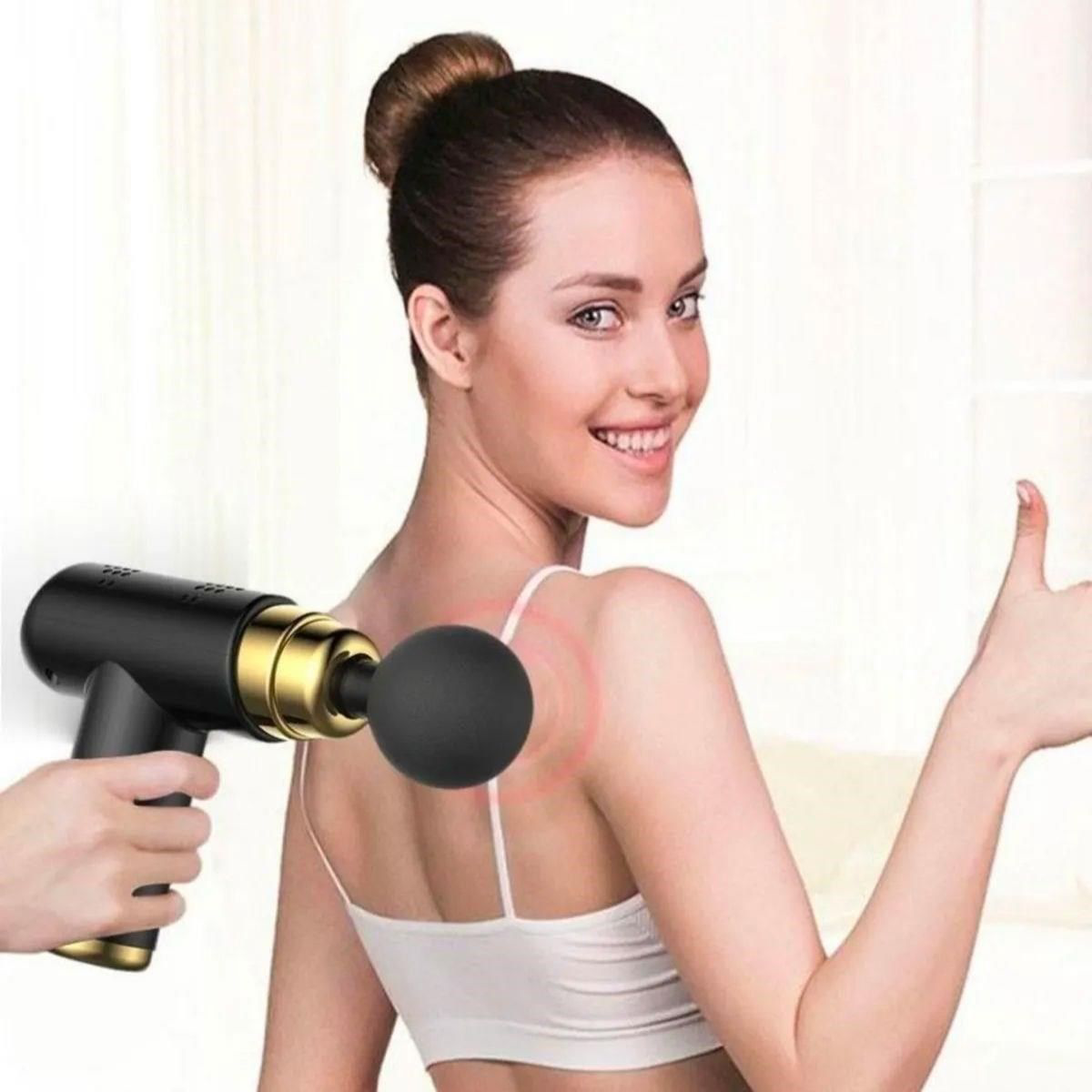 4 Başlıklı USB Şarj Olabilen Masaj Tabancası 4 Başlıklı USB Şarj Olabilen Masaj Tabancası