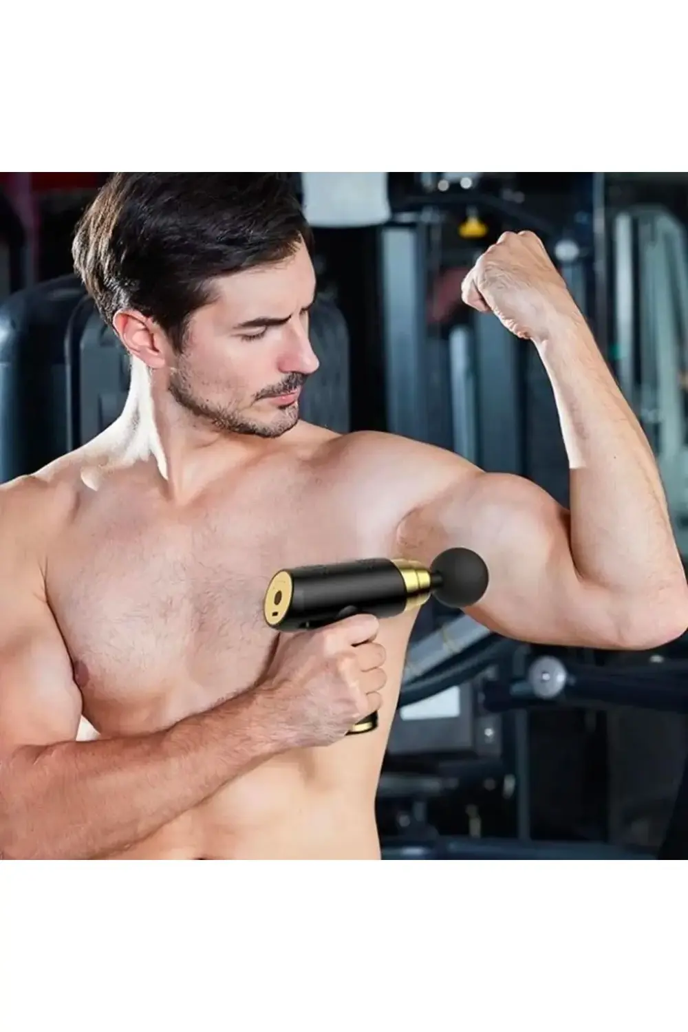 ® 4 Başlıklı USB Şarj Olabilen Masaj Tabancası