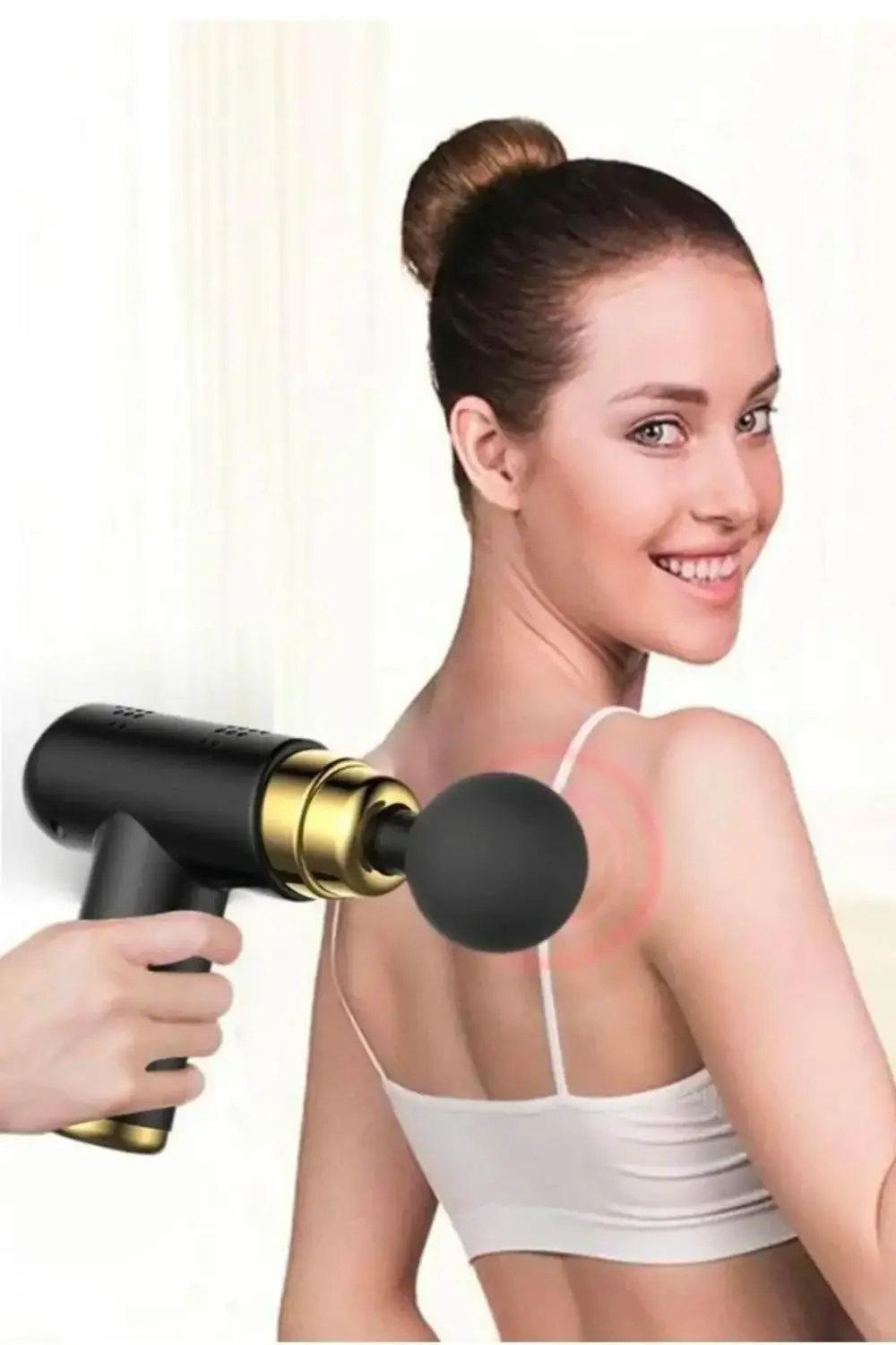 ® 4 Başlıklı USB Şarj Olabilen Masaj Tabancası