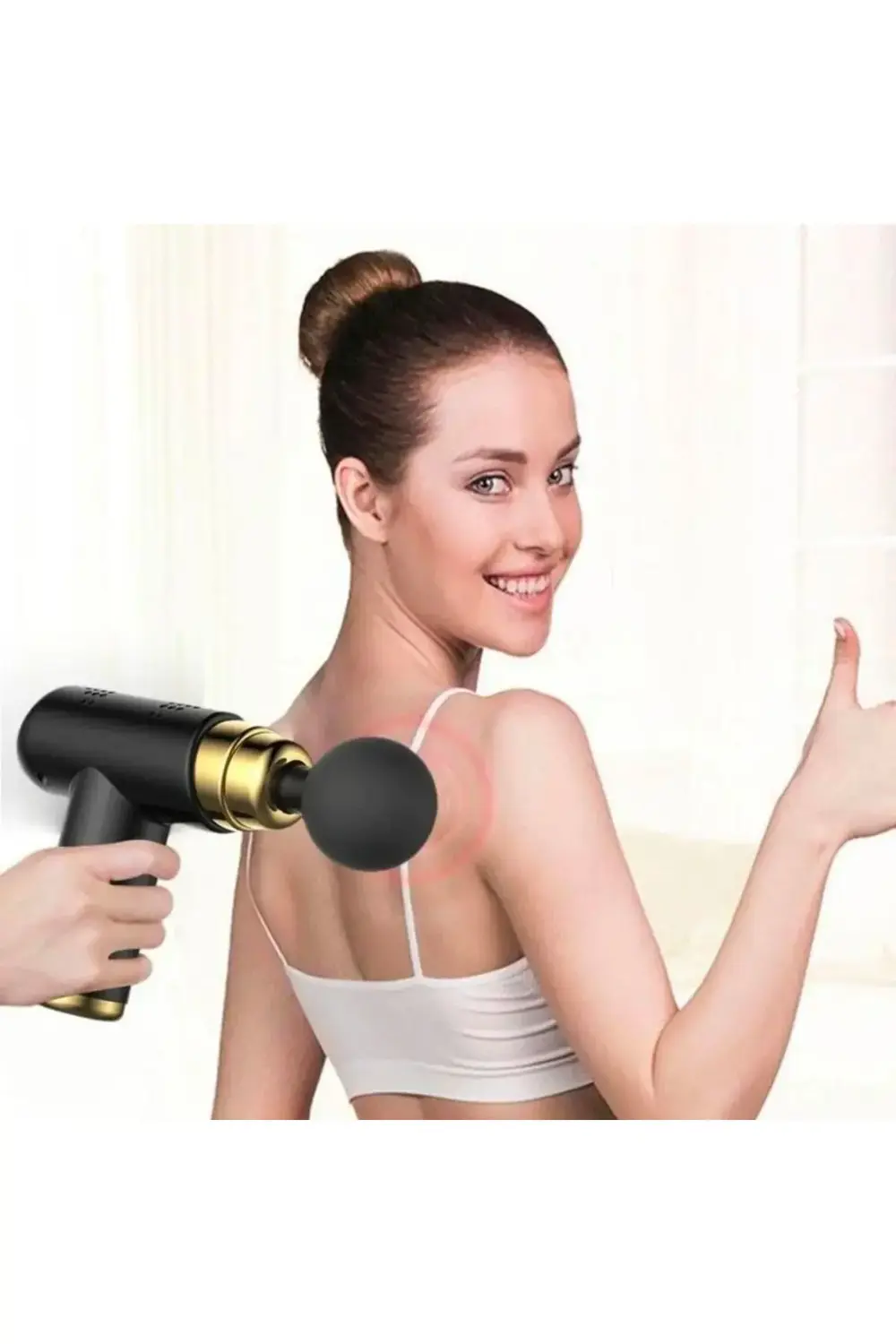 ® 4 Başlıklı USB Şarj Olabilen Masaj Tabancası