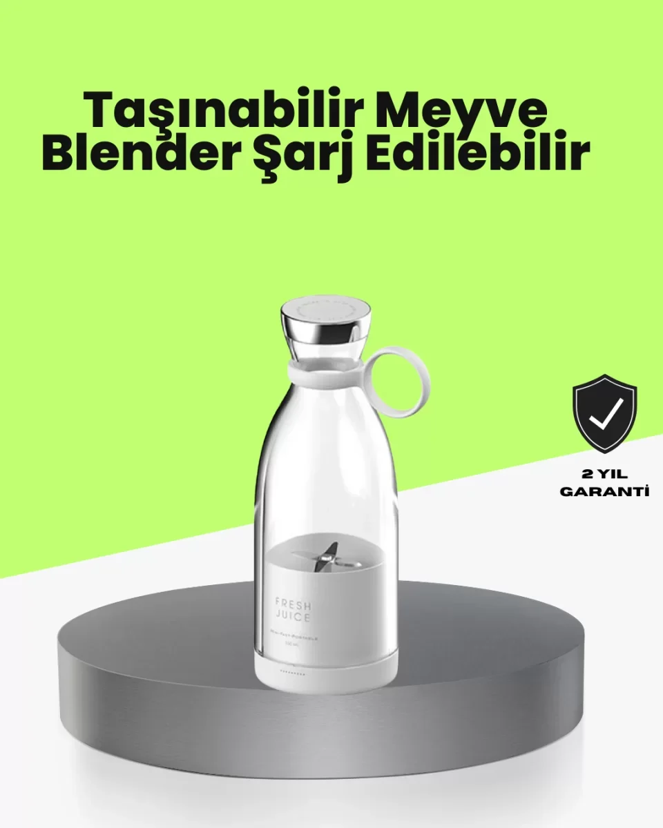 4 Bıçaklı Gıda Sınıfı Paslanmaz Çelik Taşınabilir Blender - Lisin
