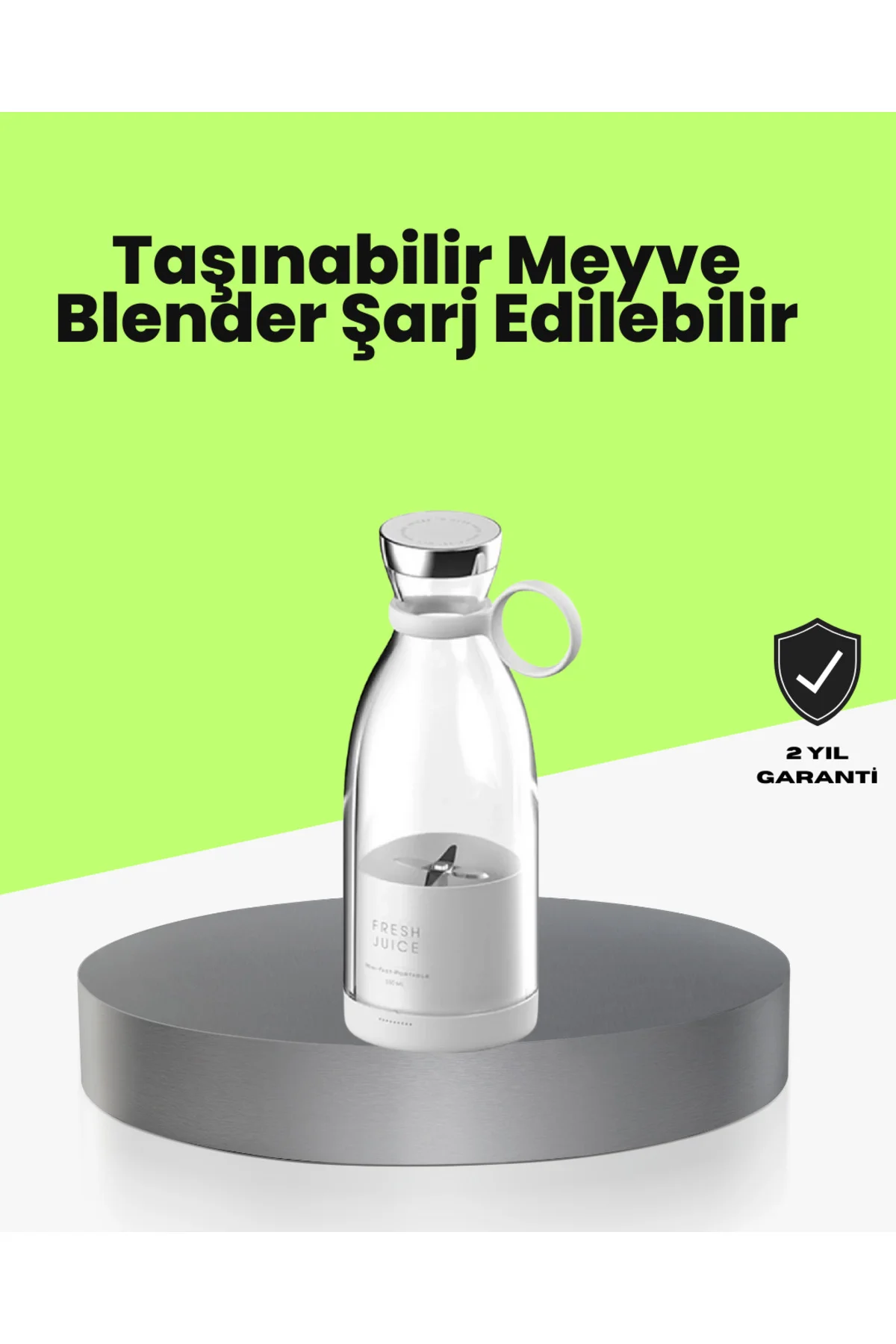 4 Bıçaklı Gıda Sınıfı Paslanmaz Çelik Taşınabilir Blender