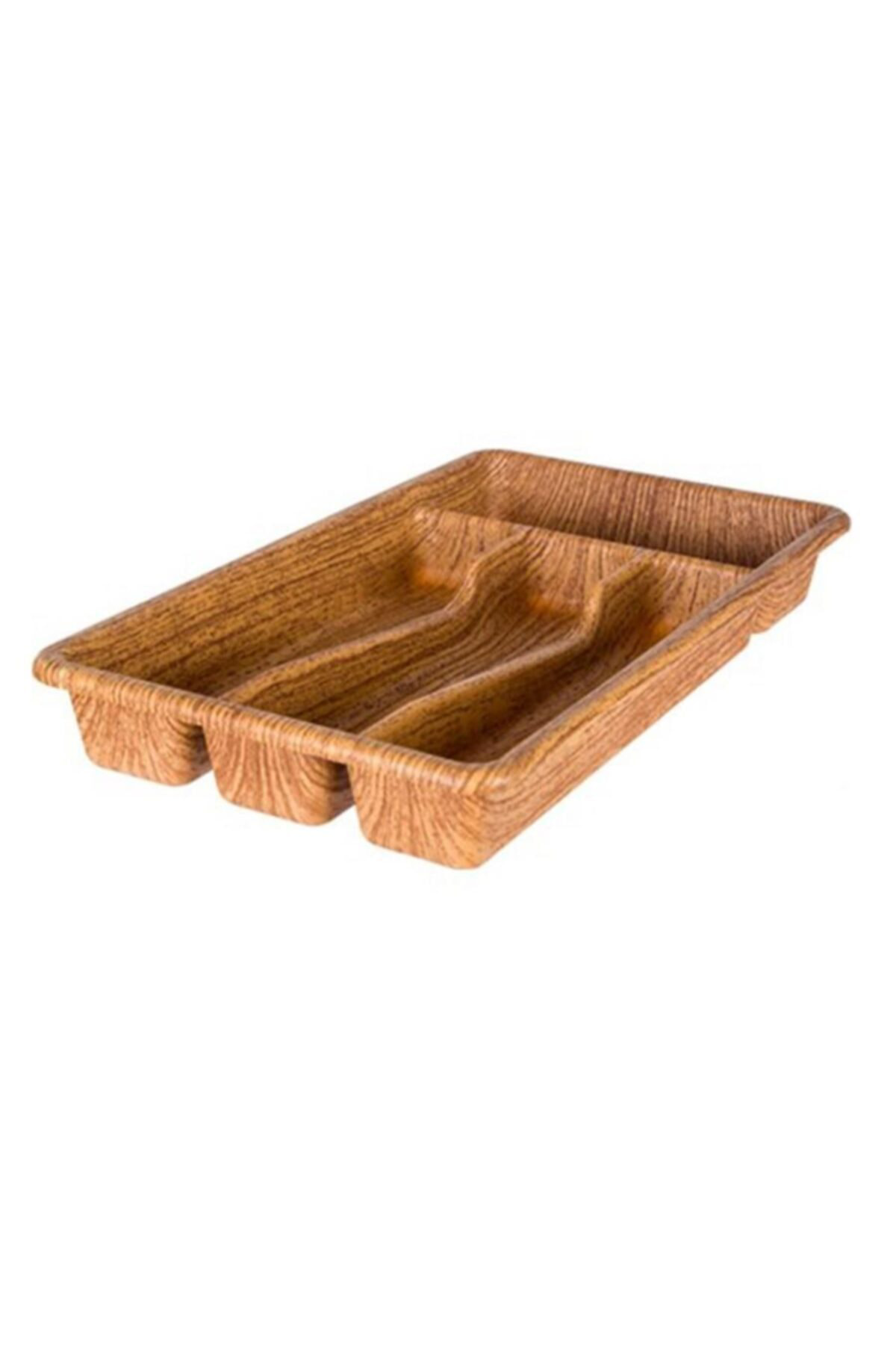 Alberlo 4 Bölmeli Kaşiklik Ahşap Görünümlü