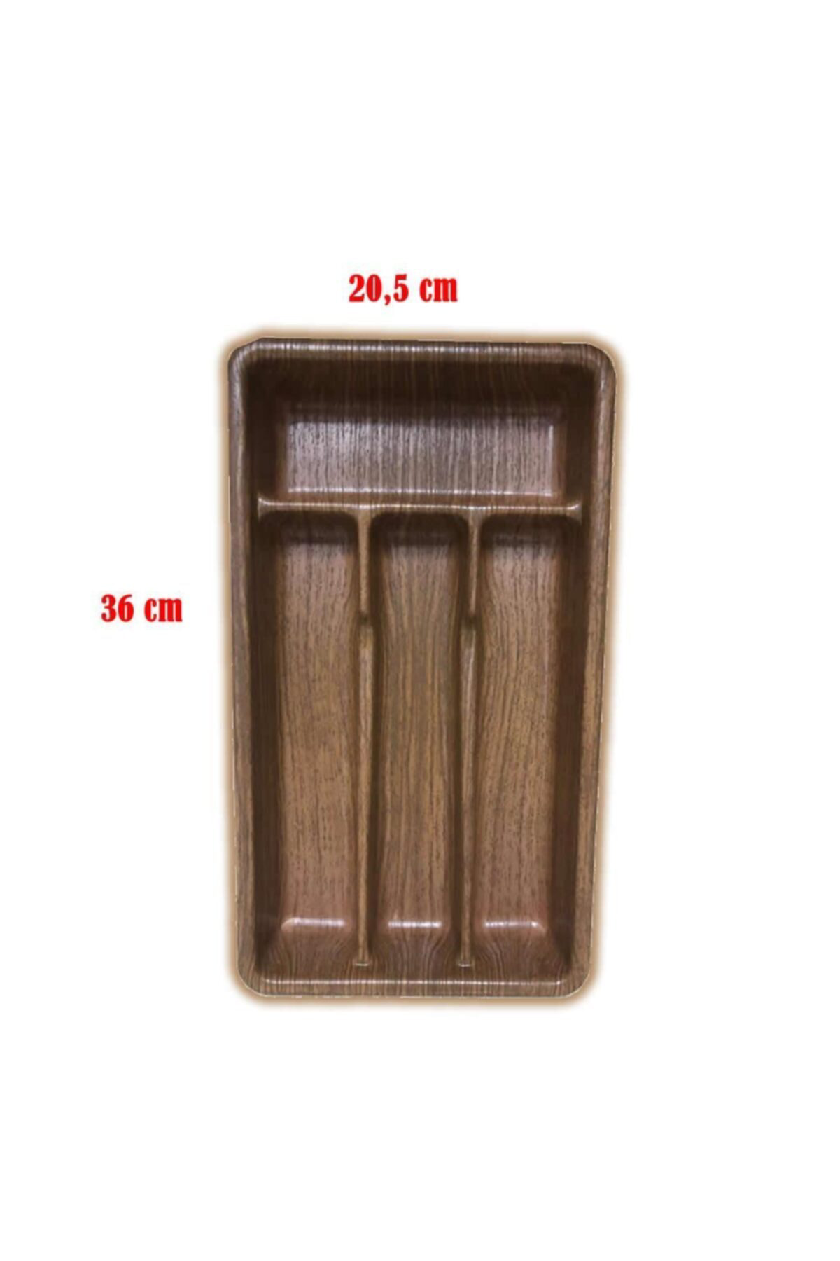 Alberlo 4 Bölmeli Kaşiklik Ahşap Görünümlü