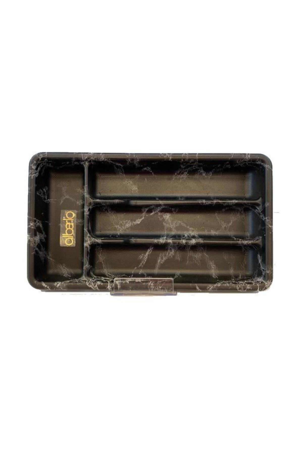 Alberlo 4 Bölmeli Kaşiklik Mermer Görünümlü