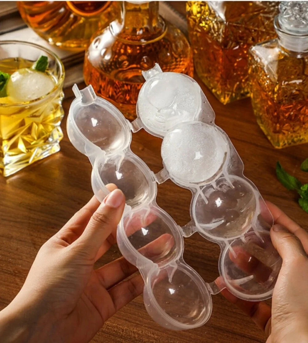 4 Bölmeli Küre Buz Topu Kalıbı - Yuvarlak Buz Topu 4 Bölmeli Küre Buz Topu Kalıbı - Yuvarlak Buz Topu