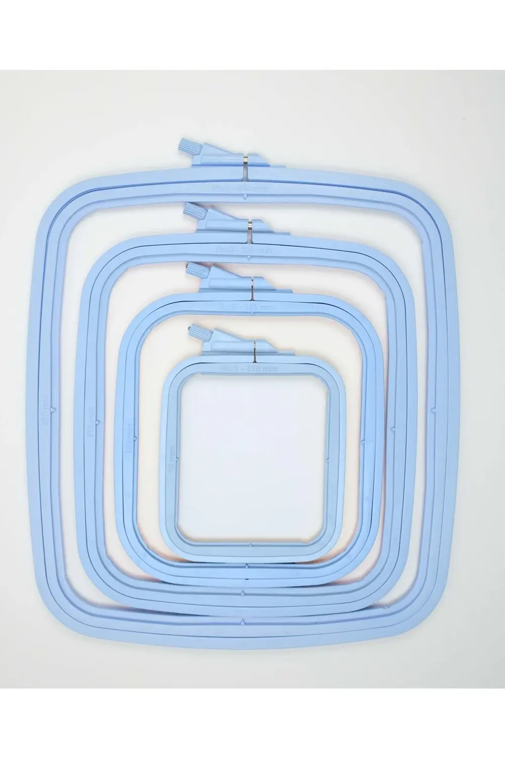 4 Boy Vidalı Plastik Kare Kasnak Seti (4'lü Set) Mavi