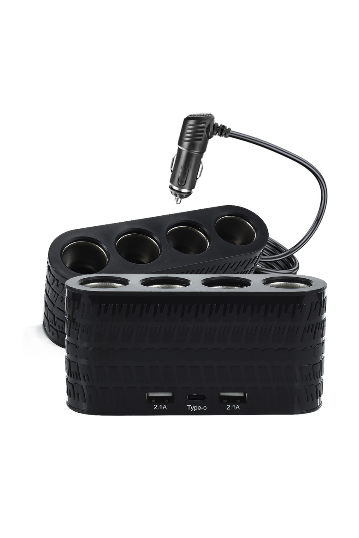 4 Çakmak Girişli Araç Çoklayıcı Type C ve USB Destekli Güvenli Gü