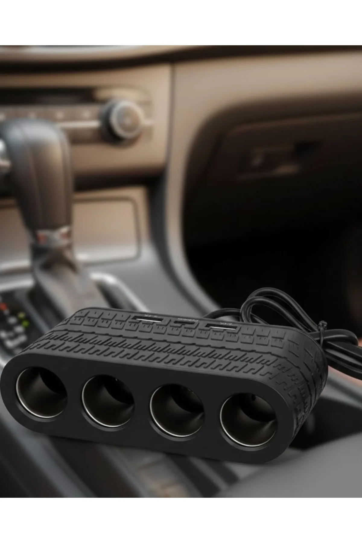 4 Çakmak Girişli Araç Çoklayıcı Type C Ve Usb Destekli Güvenli Güç Dağıtıcı