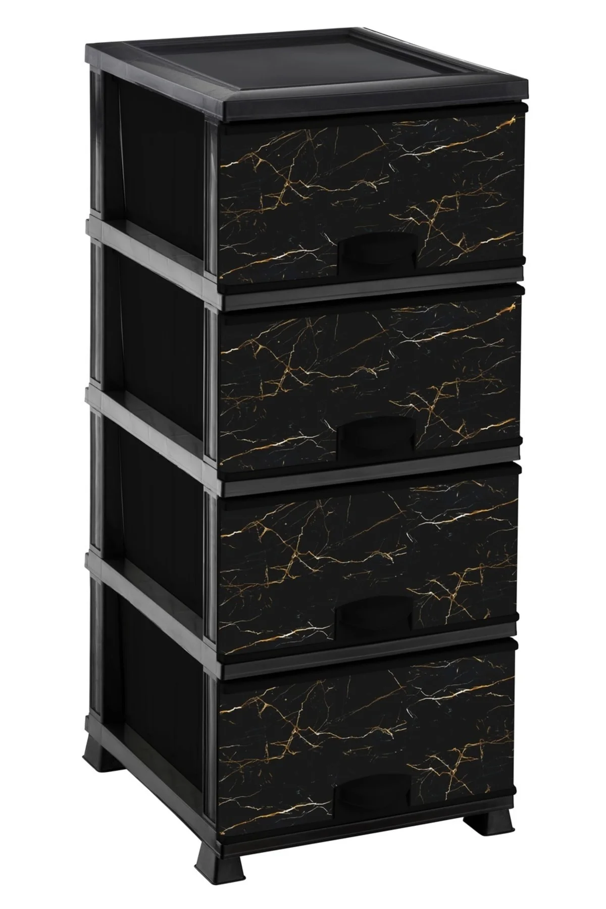 4 Çekmeceli Plastik Komodin Sebzelik Mutfak Dolabı