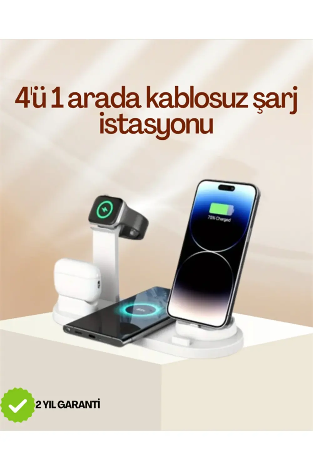 4 Cihazı Aynı Anda Şarj Edebilen Kablosuz Şarj İstasyonu – Çok Yö