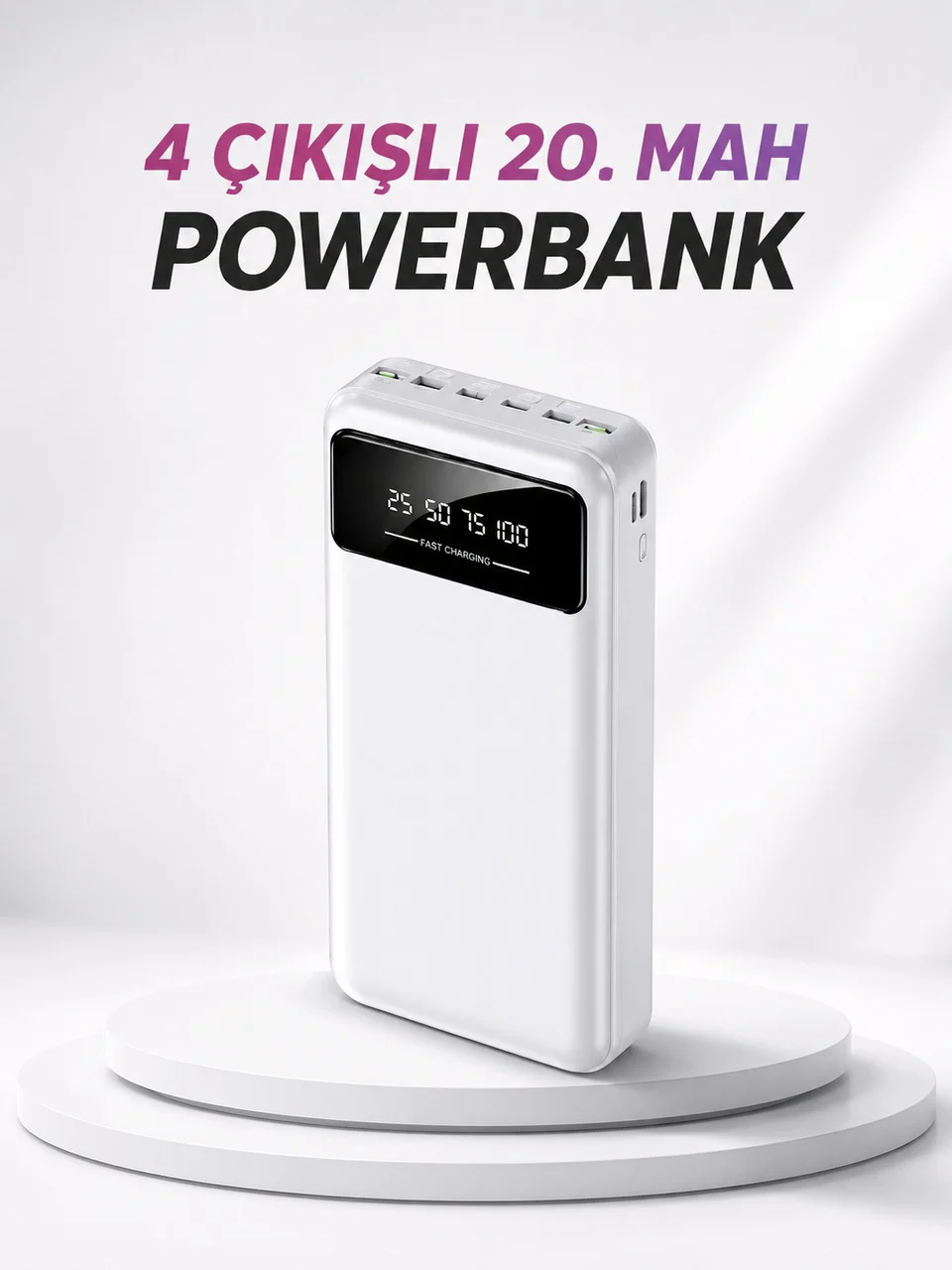 4 Çıkışlı 20.000 Mah Powerbank Taşınabilir Çoklu Giriş - Lisinya Diğer