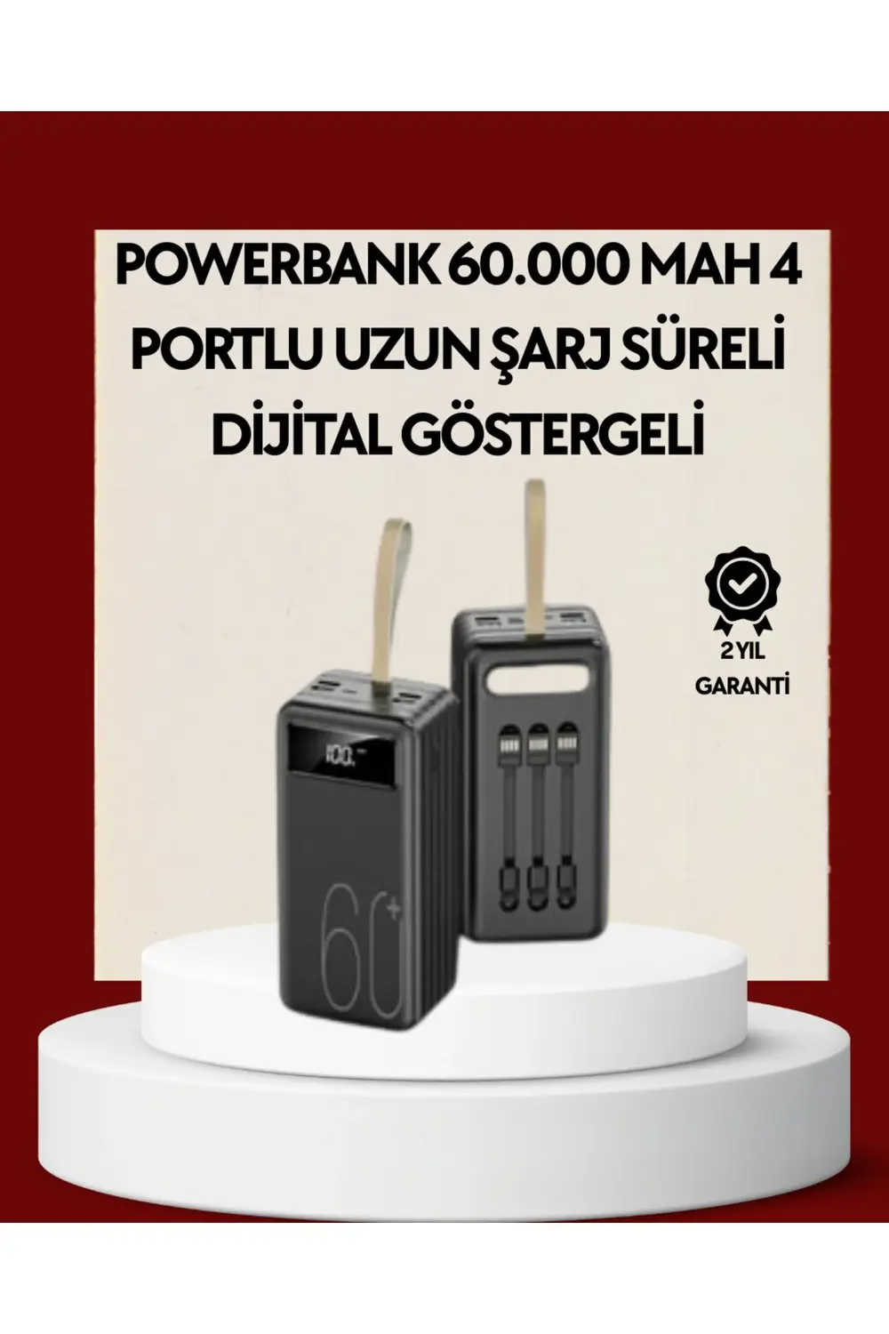 4 Çıkışlı Hızlı Şarj Destekli Powerbank