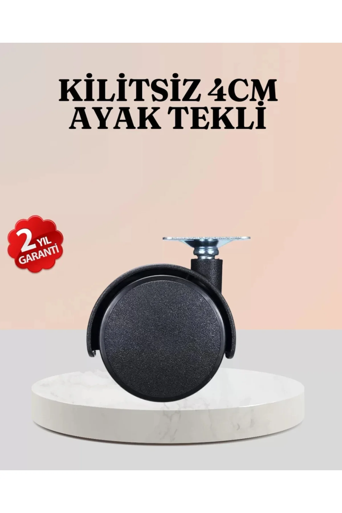 4 Cm Çap Kilitsiz Tekerlek Ayağı Tekli Hafif Mobilyalar İçin