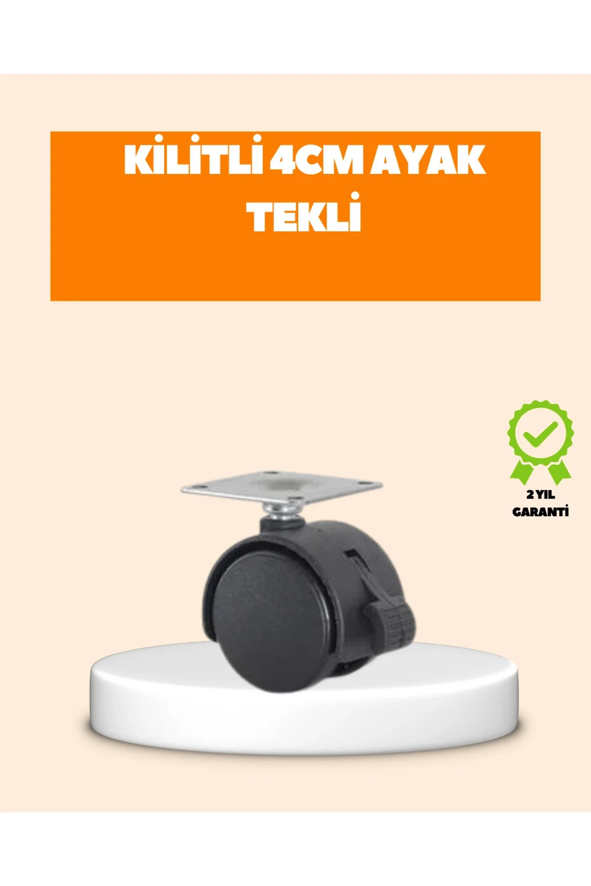 4 Cm Kilit Mekanizmalı Mobilya Ayağı Tekli