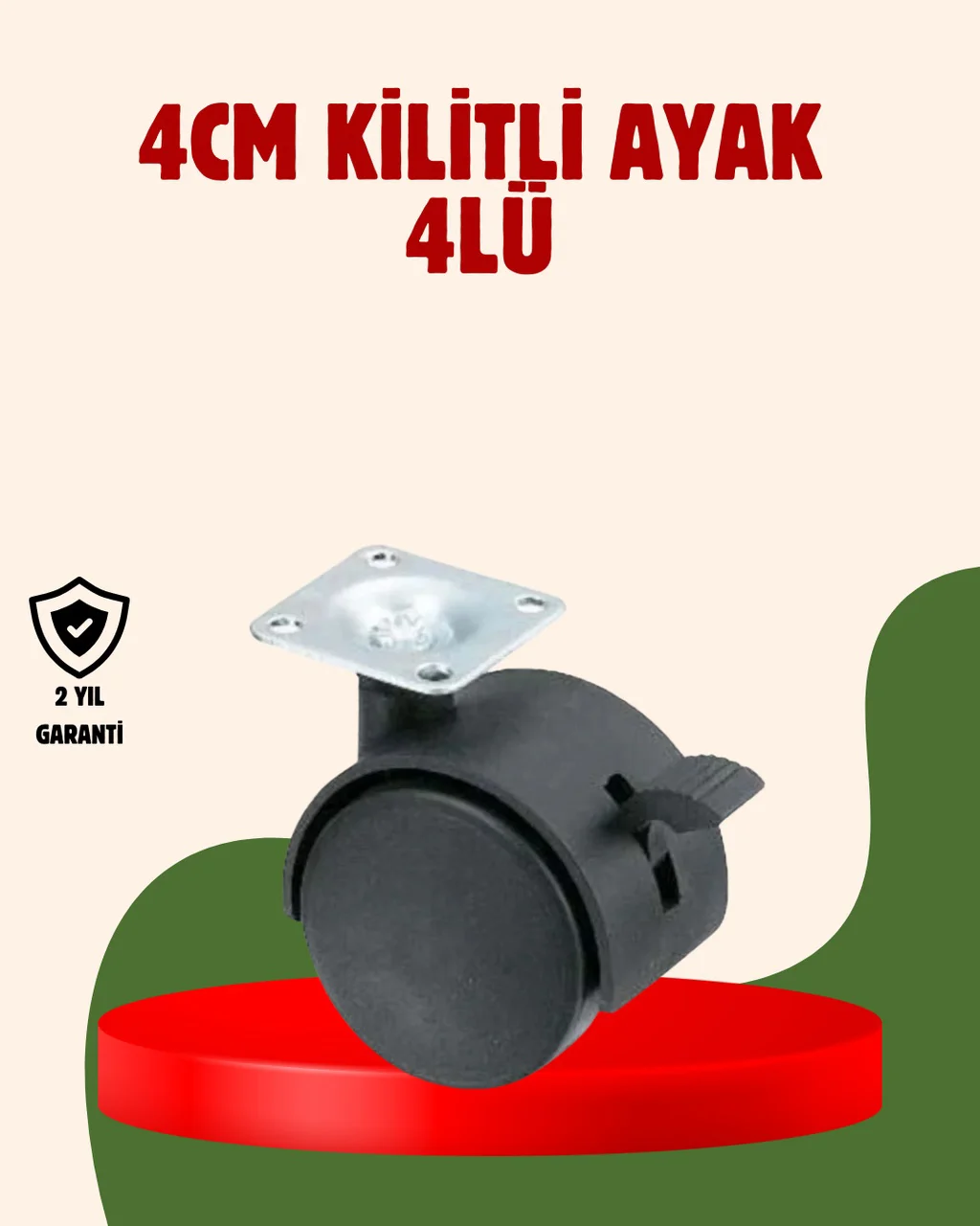 4 Cm Kilitli Döner Ayak 4 Adet Sehpa Ve Mobilya Ayağı - Lisinya Diğer