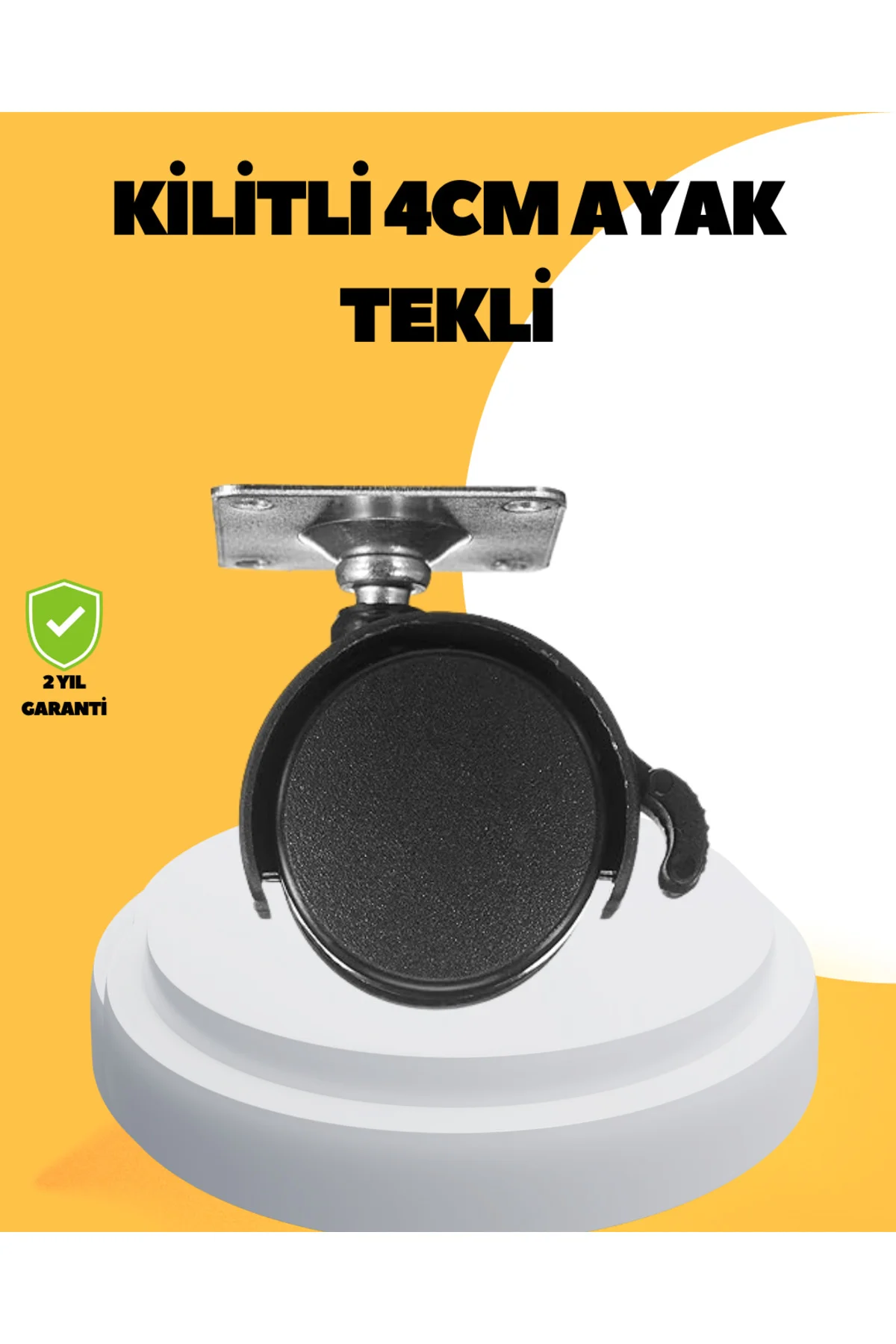 4 cm Kilitli Mobilya Tekerleği Tekli Sessiz ve Dayanıklı