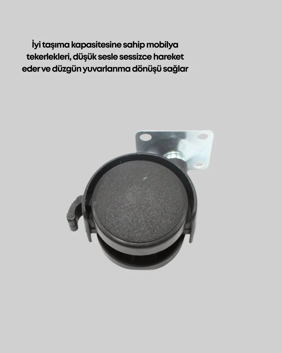 4 cm Kilitli Mobilya Tekerleği - Sessiz, Güvenli ve Dayanıklı Taşıma Çözümü