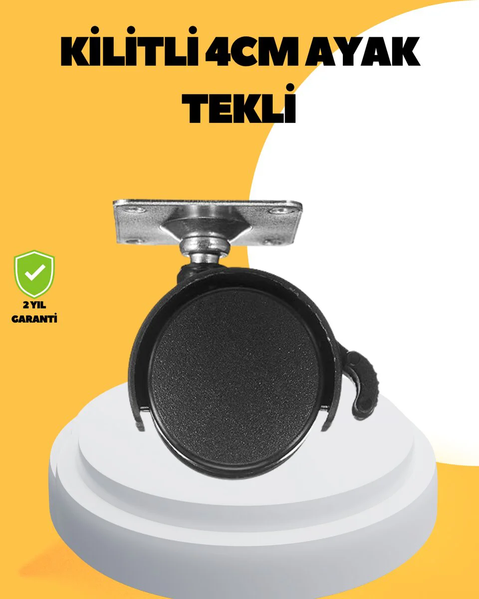 4 cm Kilitli Mobilya Tekerleği - Sessiz, Güvenli ve Dayanıklı Taşıma Çözümü