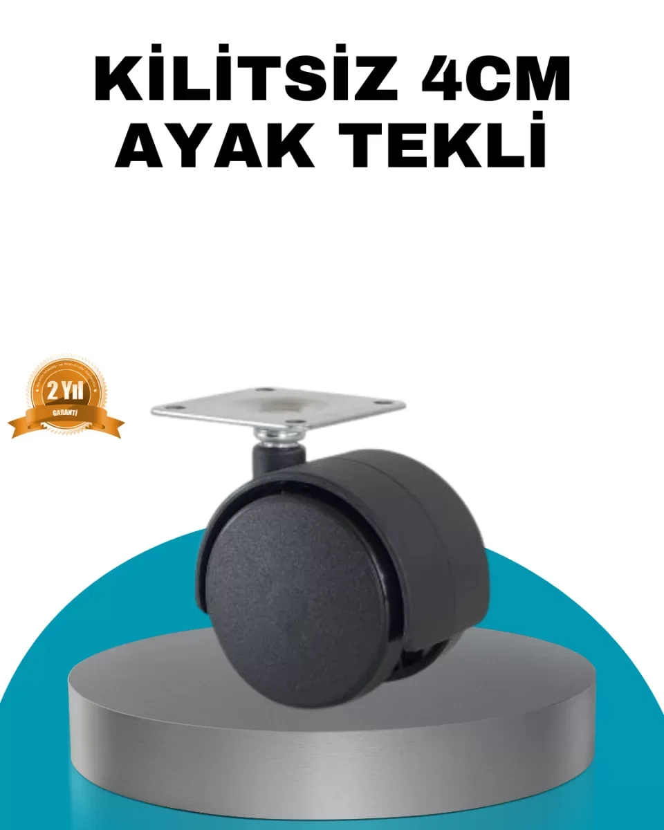 4 cm Kilitsiz Masa Ayağı Tekli Sessiz ve Akıcı Hareket - Lisinya