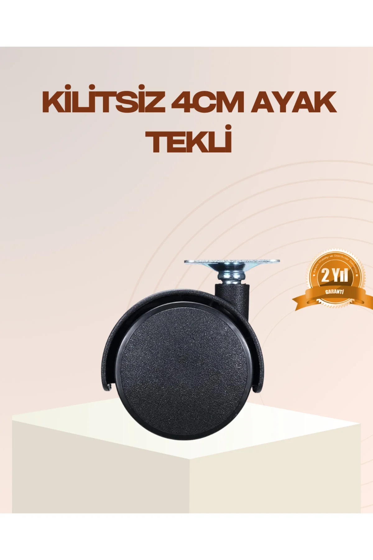 4 cm Kilitsiz Mobilya Ayağı Tekli Kolay Dönen Masa ve Sehpa Ayağı
